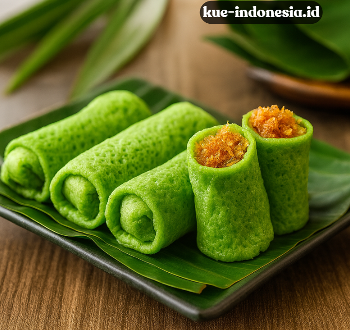 Kue Dadar Gulung: Paduan Kulit Hijau Pandan dan Isian Kelapa Gula Merah