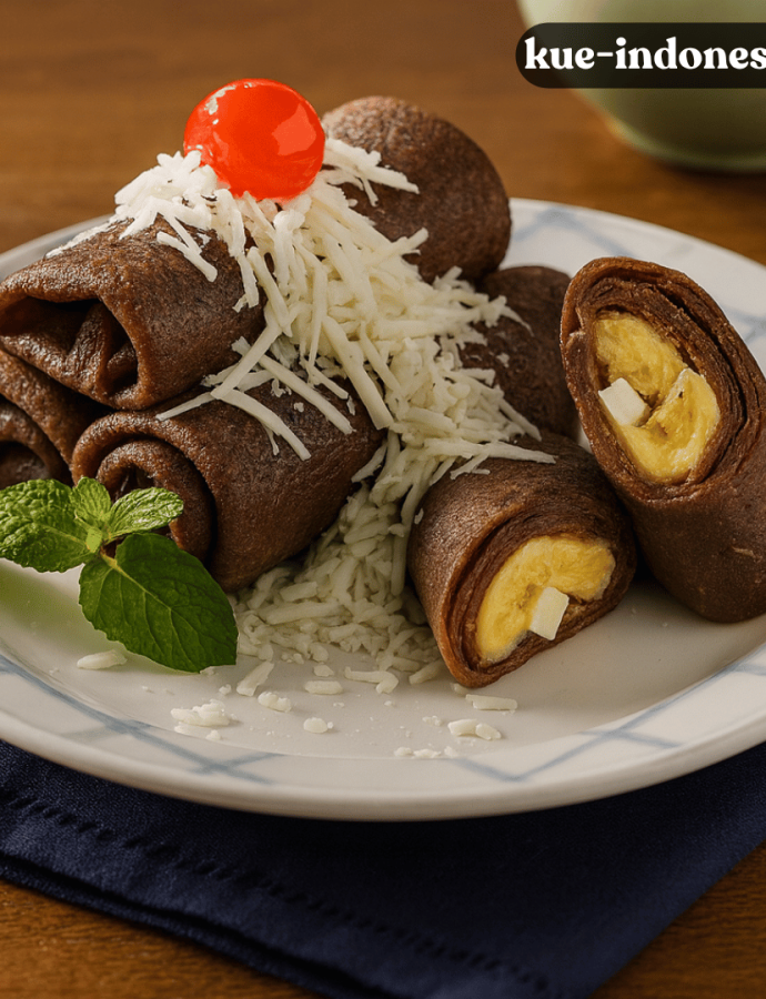 Dadar Gulung Coklat: Kue Isi Lumer Favorit